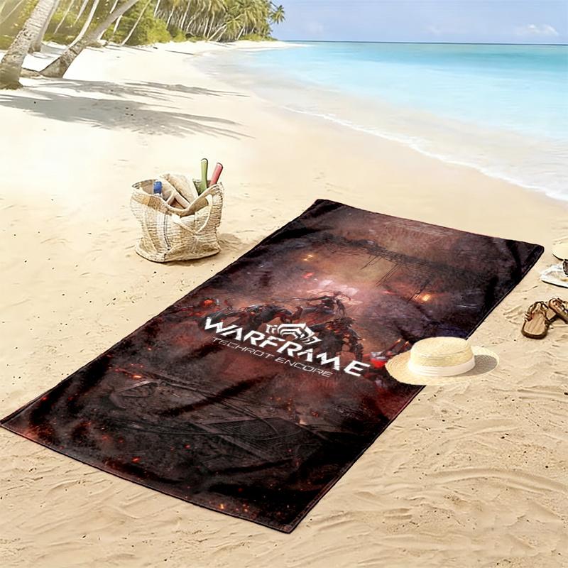 Warframe Print Beach Towel Large Soft Quick Dry Towel For Beach Camping Swimming