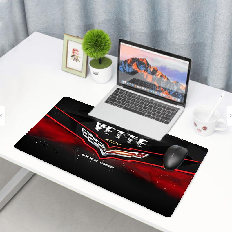 Chevrolet Corvette Print Mouse Pad, Anti‑Slip Desktop keyboard Mat, for PC Laptop Gaming Working Daily Use, Cool Festival Surprise Gift