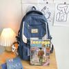 Dámský batoh školní taška, Všestranný trendy batoh pro studenty kampusu, střední školy, nižší střední školy, Velkokapacitní školní taška, Taška na počítač do kanceláře