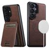 Leather Phone Case for Samsung Galaxy S26 Ultra S25 S24 Plus S23 S22 Note20U Magnet Wireless Charging Card Slot Wallet Cover