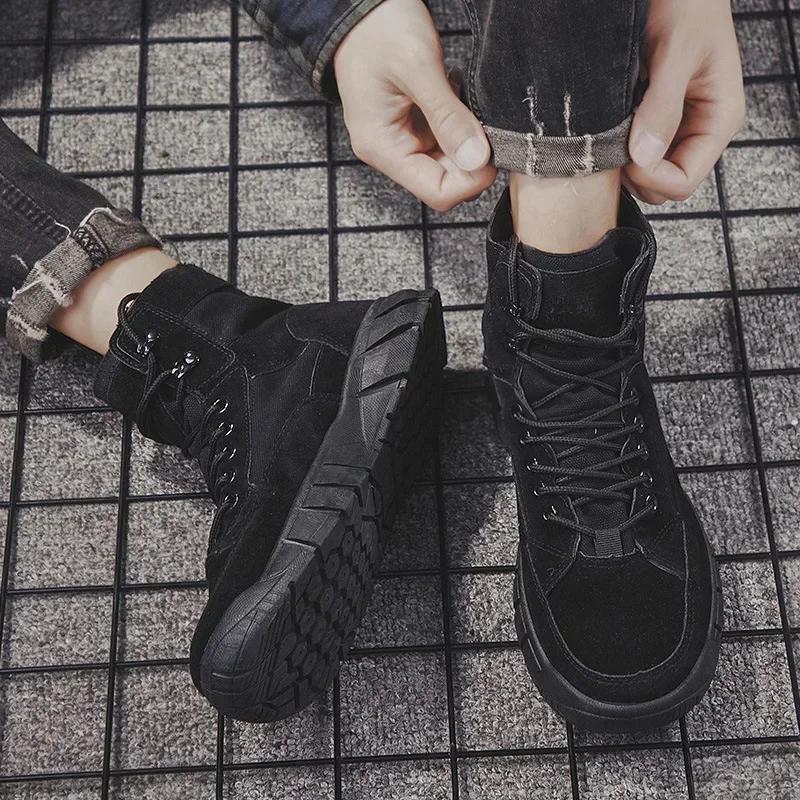 Retro Herrenstiefel für Wüste Herren Wanderschuhe High Top Herren Stiefelette Hohe Qualität Casual Sneaker Taktische Stiefel Herrenstiefel