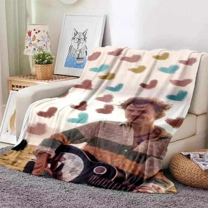 Harrystyles Flanella Morbida Coperta Calda Coperte Retrò per Letti Camera da Letto Soggiorno Coperta per Divano Coperta da Viaggio Picnic