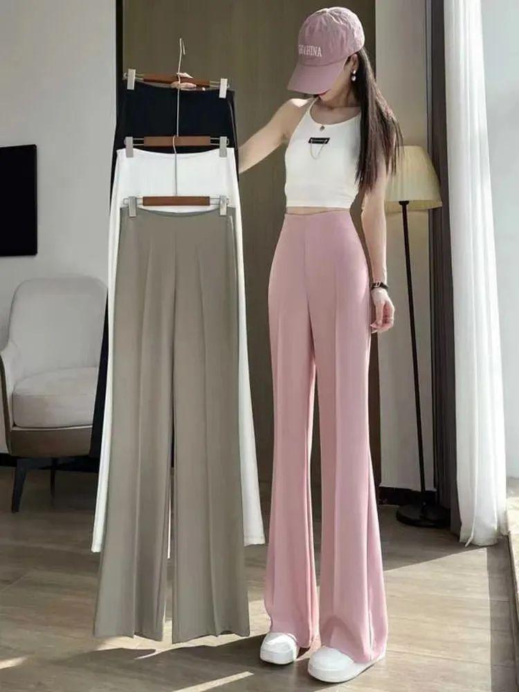 Women's Black High-Waisted Summer Suit Pants - Thin, Floor-Length, Straight, Petite, Narrow, & Wide-Leg Options