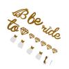 Bridal Shower Banner Gold Glitter Paper Shiny Charming Bridal Shower Sign Paper Mesh Bride To Be Banner for Bridal