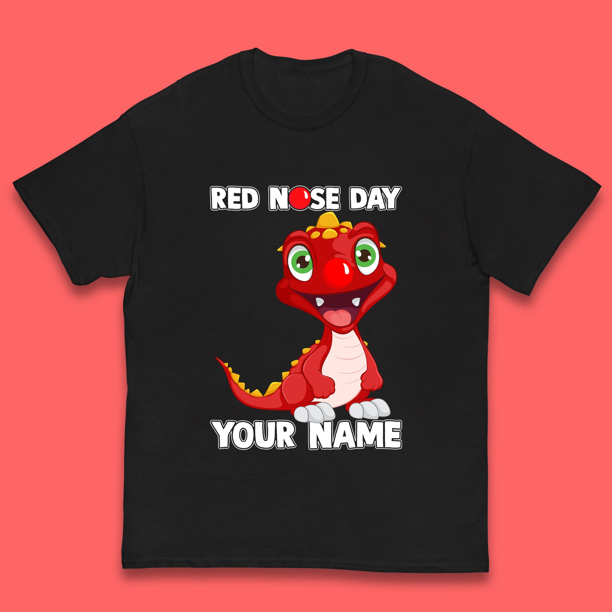 Personalised Red Nose Day Dragon Kids T-Shirt 100