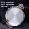 ZISIZ Golden Thickened Round BBQ Plate & Soup Bowl