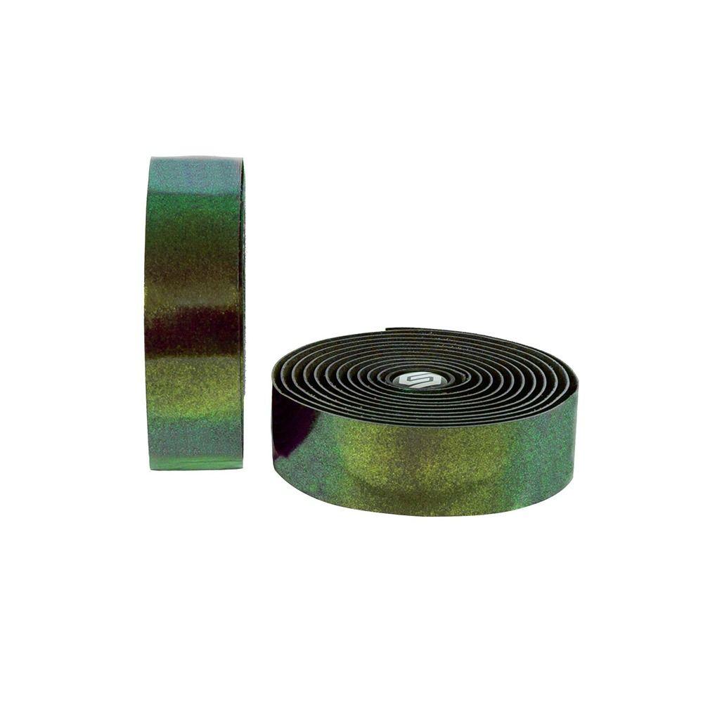 PU Bicycle Handlebar Tapes Aurora Gradient Shock Absorption Handle Bar Belt Anti Slip Cycling Accessory Handle Bar Wrap Tape зелёный