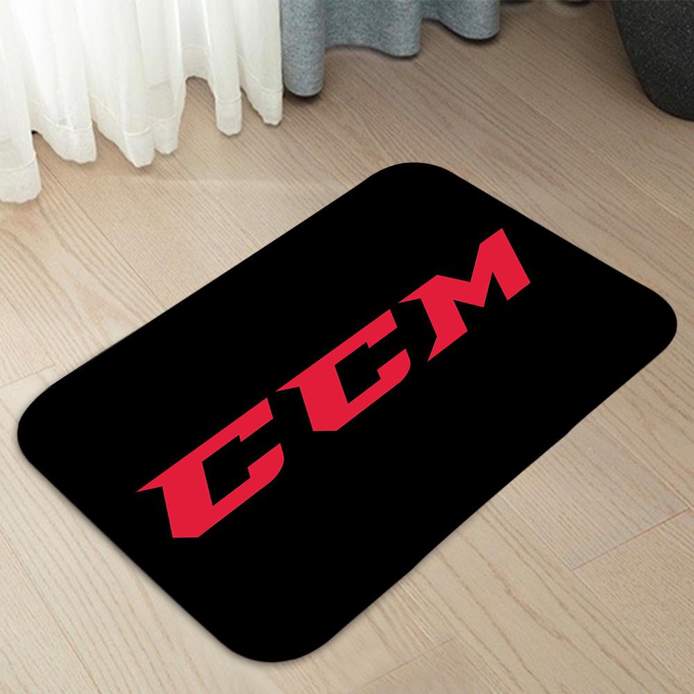 

Soft Non-slip Flocked CCM Hockey Colour Logo Sports Silhouette Mat Study Room Office Thin Decorative Rug Carpet Home Decoratio 40cm x 60cm
