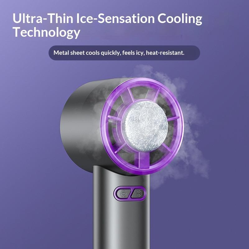 USB Handheld Small Fan Semiconductor Ice Cooling Fan 5-speed High-speed Turbo Violent Fan