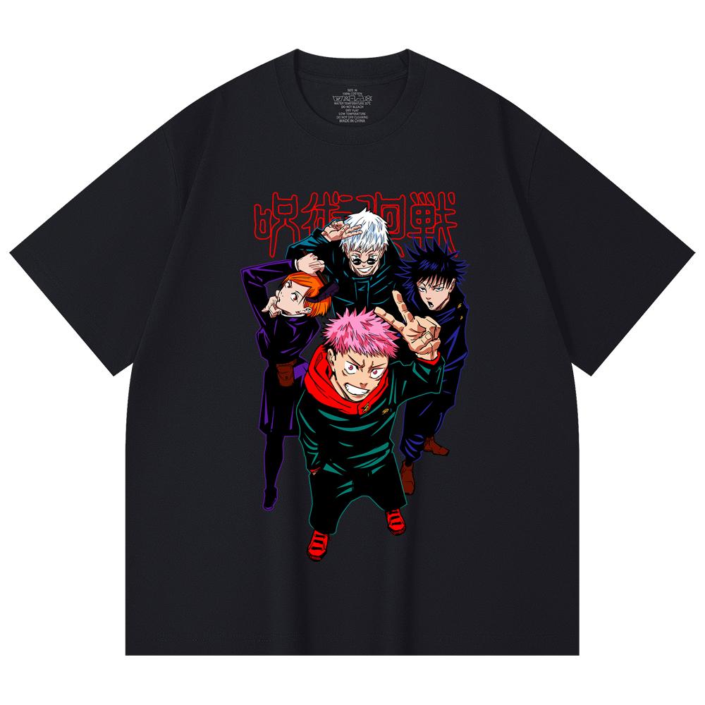 230 Gsm 100% Cotton Jujutsu Kaisen V12 Jujutsu High Print Unisex Heavy Cotton T Shirt