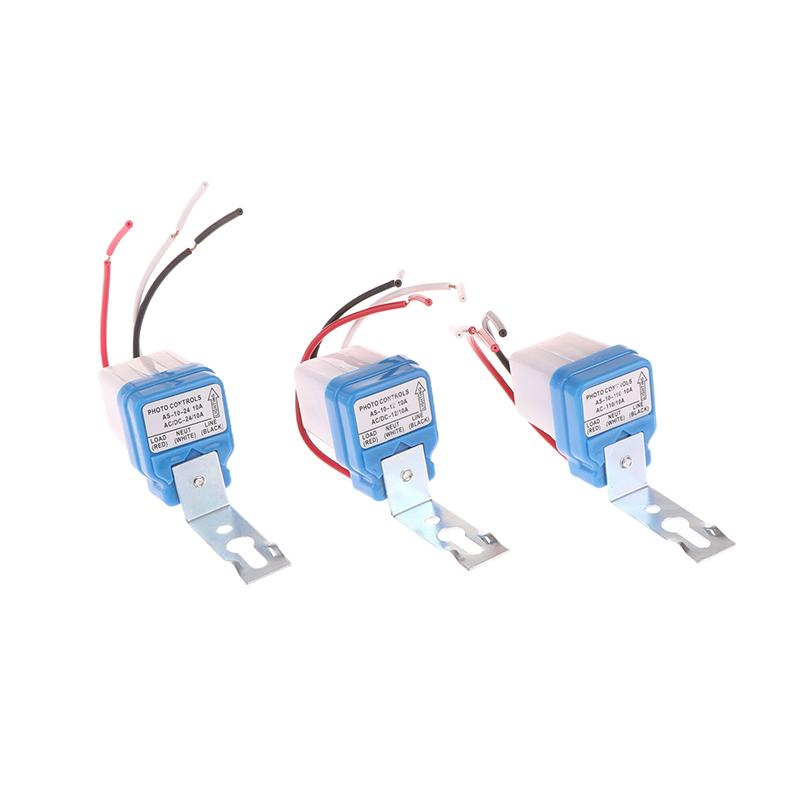 Automatic On Off Photocell Street Lamp Light Switch Controller Dc Ac 12/24/110/220V 50-60Hz 10A Photo Control