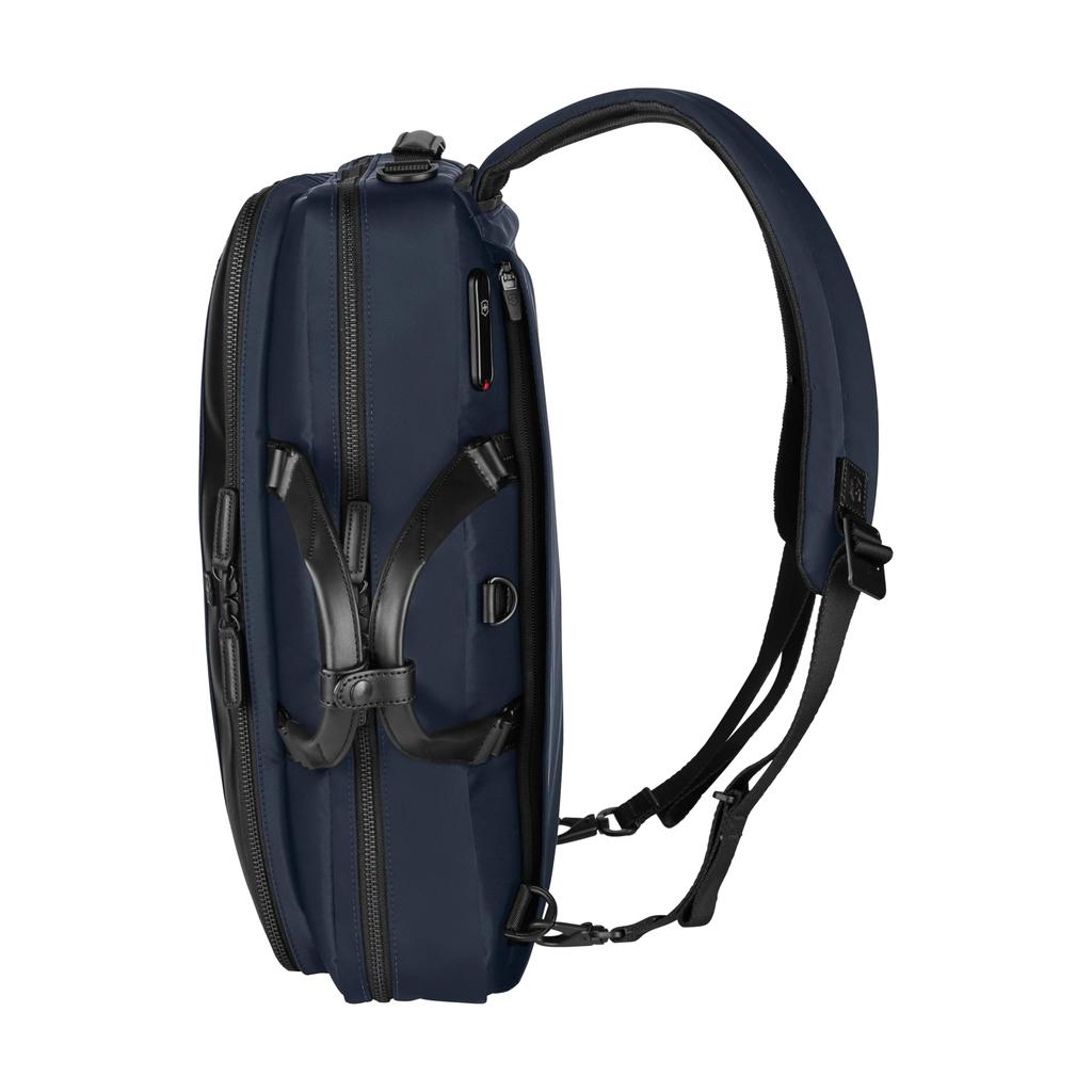 Victorinox Alox Nero Tasche mit innovativem drehbarem Vorderteil für Business und dünne Passform und A4 16L Ozeanblau 3-Wege-Logo, 3-Wege-Rucksack/Schulter