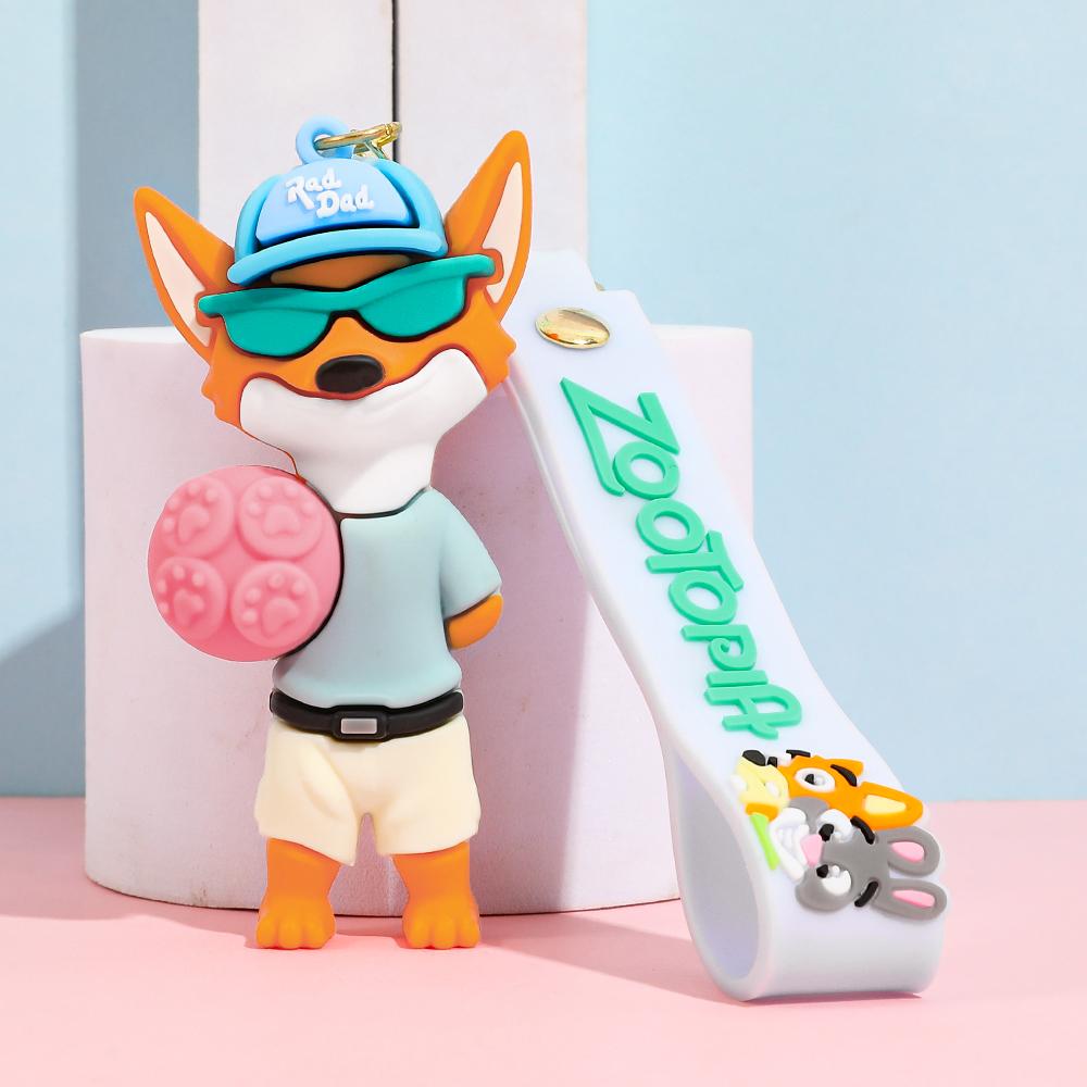

New Anime Zootopia 2 Figure Cute PVC Doll Car Key Ring Accessories Bag Pendant Charm Perfect Christmas Gift for Her 6 cm