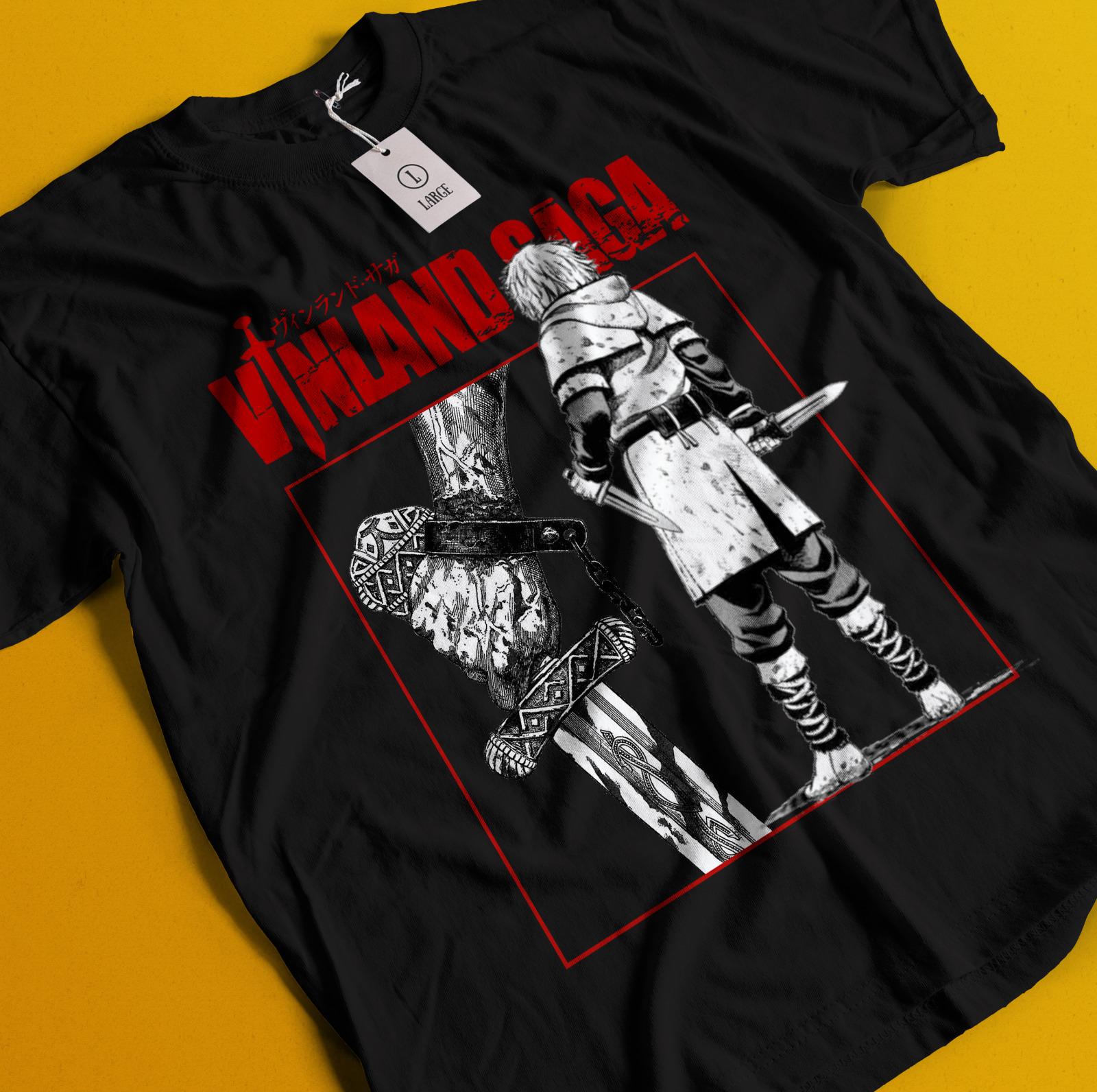 

Vinland Saga T-Shirt Thorfinn Shirt Askeladd Tshirt Thorkell Warrior Tee Anime - Men s Summer Cotton Graphic Tee S разноцветный