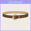 Tiger Print Womens Fashion Leather Belt With Faux Pu Material And Gold Buckle For Casual Wear