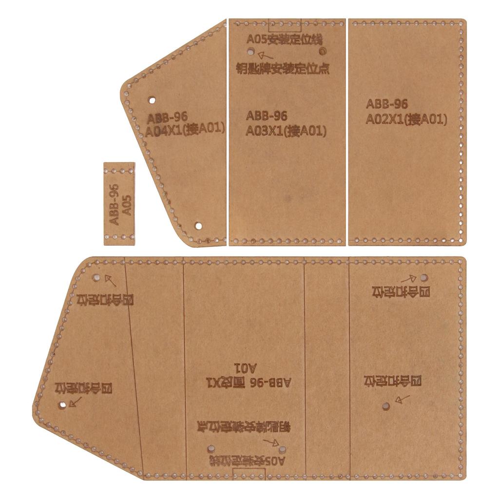 5pcs Key Case Acrylic Template Professional Precise Cutting Multifunction Wallet Acrylic Template