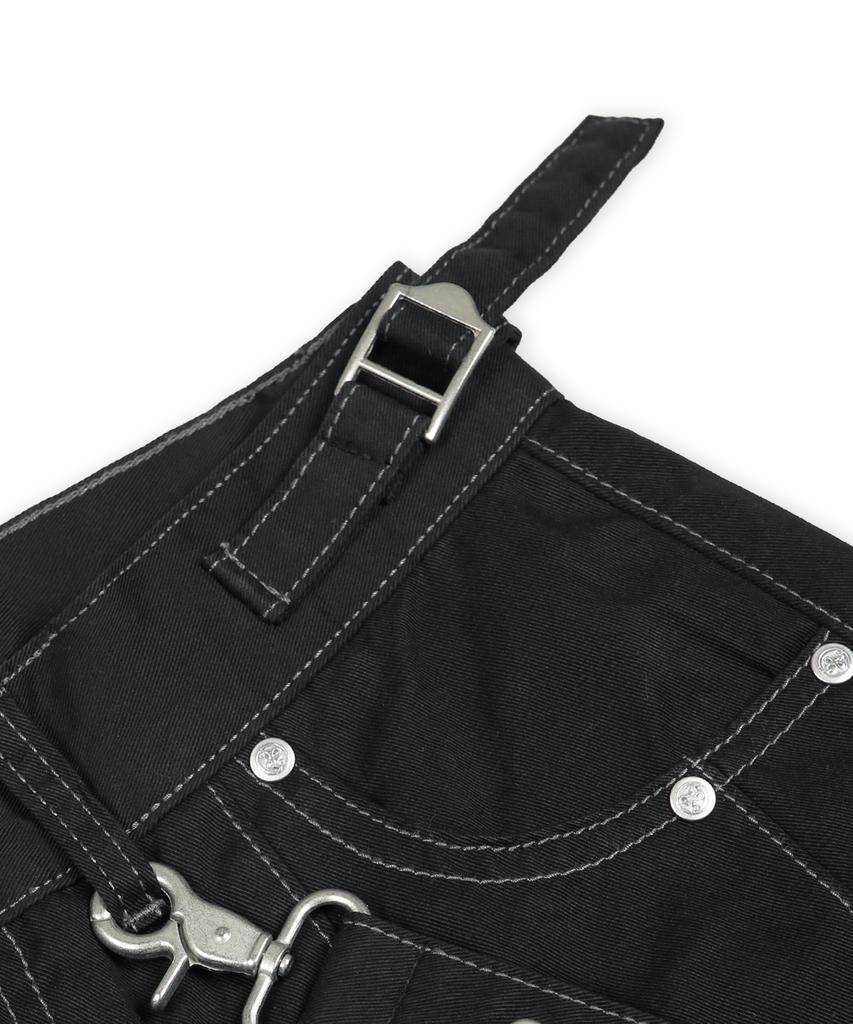 XTONZ Xp285 Western Chain Bermuda Cotton Pants (Black)