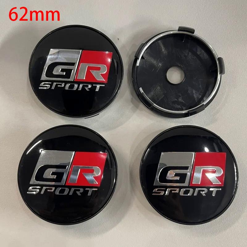 4Pcs 60mm/62mm Car Wheel Center Hub Cap Rim Cover For Toyota GR Sport Yaris Corolla C-HR RAV4 Camry Prado Prius Auto Accessories