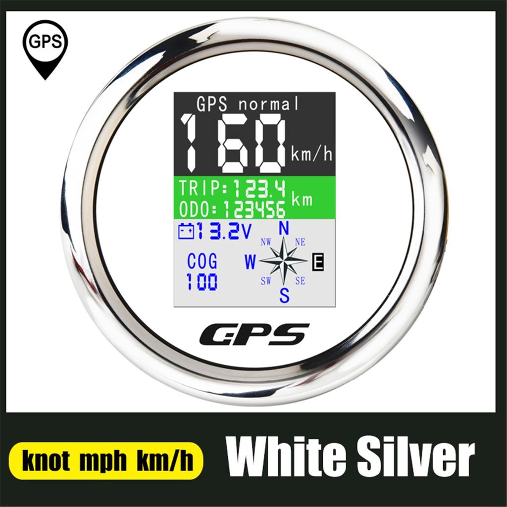 85mm GPS Speedometer With GPS Antenna For Boat Car Motor Yacht TFT Screen Waterproof Odometer Adjustable Trip ODO COG Voltmeter