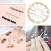 12Pcs Scarf Brooch Pins Vibrant Color Faux Pearl Design Smooth Surface Reusable Unique Shape Decorative Alloy Women Fashion Scarf