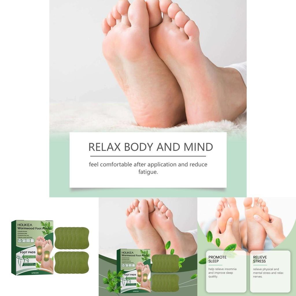 Premium Houkea Mugwort Foot Patches For Gentle Nourishing Foot Care 12 Pieces