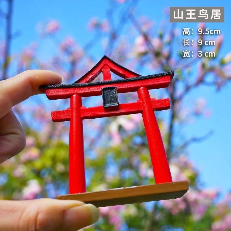 Japanese Multi-sizes Torii Gate Aquarium Decor Miniature Ornament Garden Shrine Shinto Landscape Micro Decoration Simulation