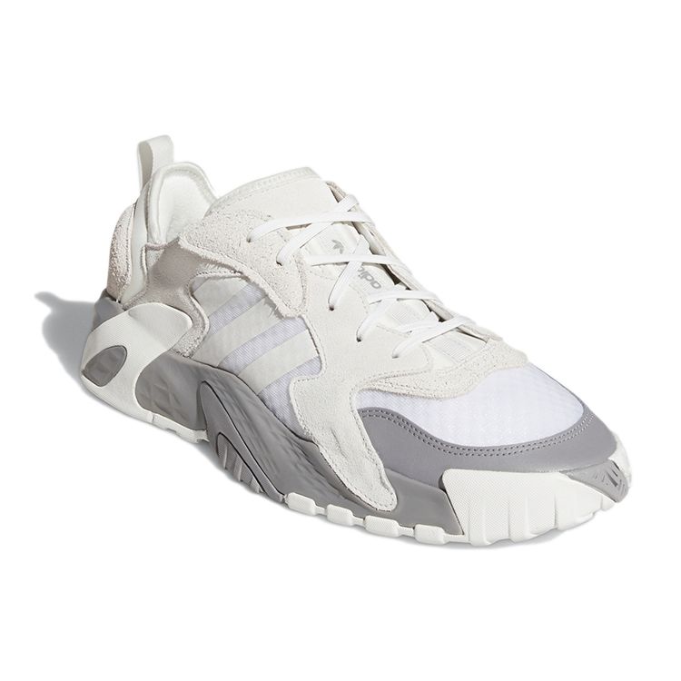 Adidas Originals Streetball Low Leather Comfortable Sports Shock Absorption Non-Slip Low-Top Lifestyle Casual Shoes Men Sneaker White Gray FX7671