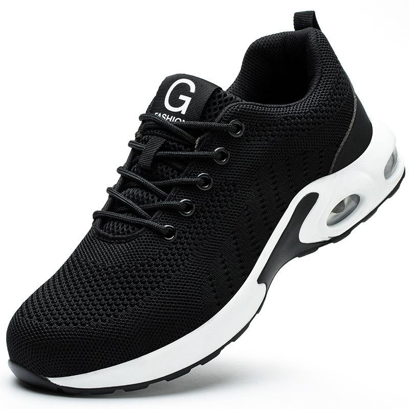 Fliegende Gewebte Leichte Arbeitsschutzschuhe Herren Stahlkappe Anti-Quetsch- und Durchstichsichere Sicherheitsschuhe