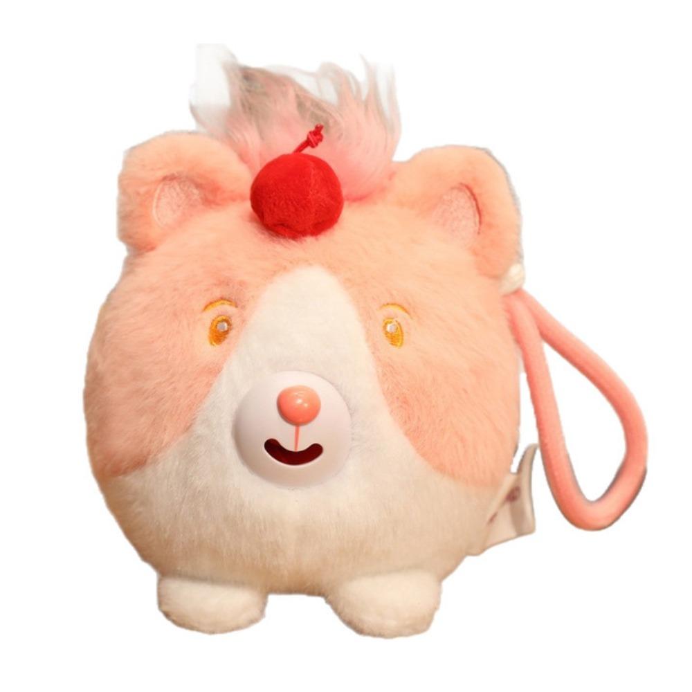 With Sound Animal Plush Pendant Stick Out Tongue Plush Doll Keychain Bag Pendant