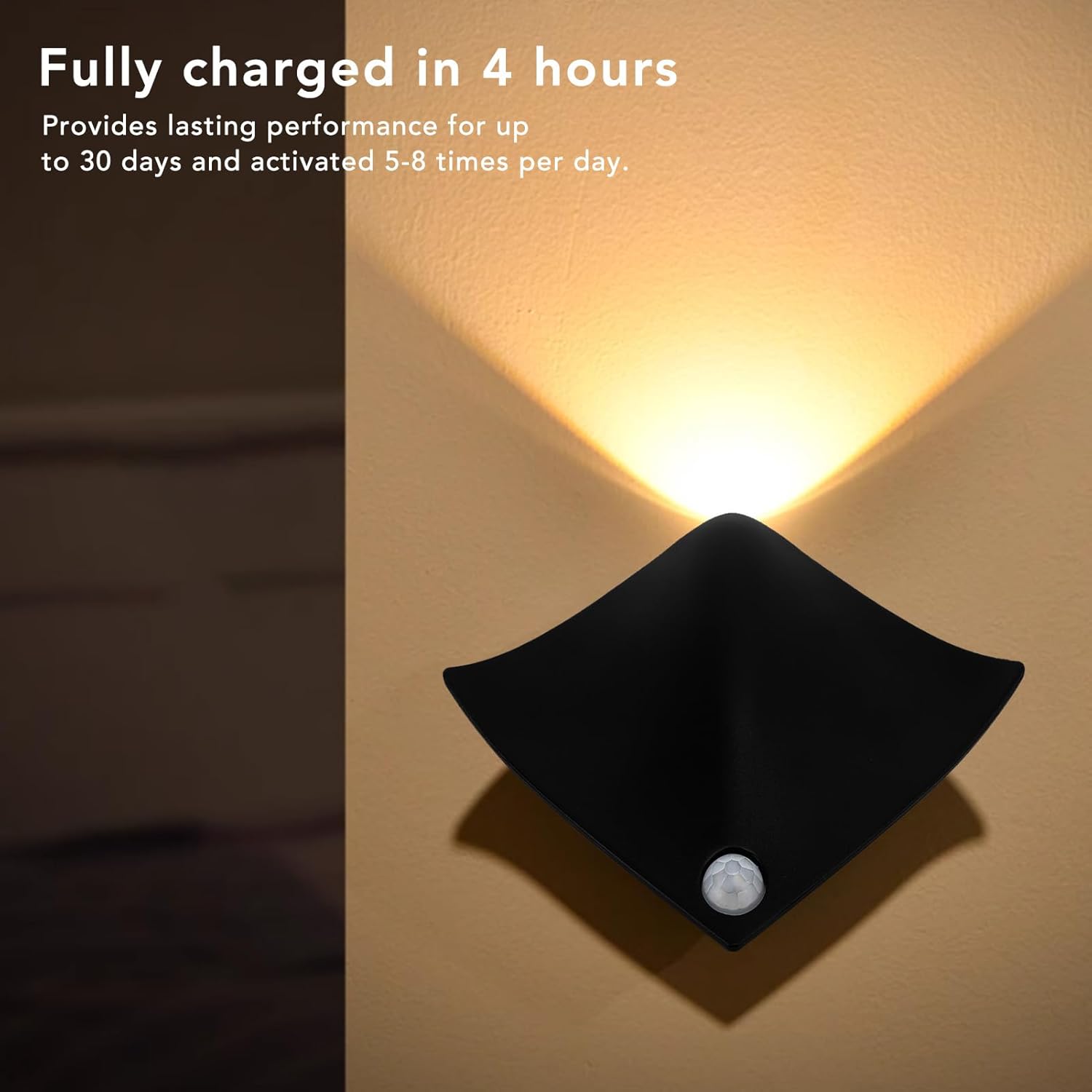 

Motion Sensor Night Light, Devil Fish Shape Motion Activated USB Rechargeable Wall Lamp, Long Service Life Easy Install Induction Night Light for