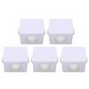 5Pcs Plastic Waterproof Cable Box with Rubber Plug IP55 Waterproof Plug Junction Wire Box