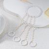 Fashion Imitation Pearl Connected Finger Ring Bracelets For Women Simulated Pearl Tassel Link Chain Bracelet Party Jewelry Gifts