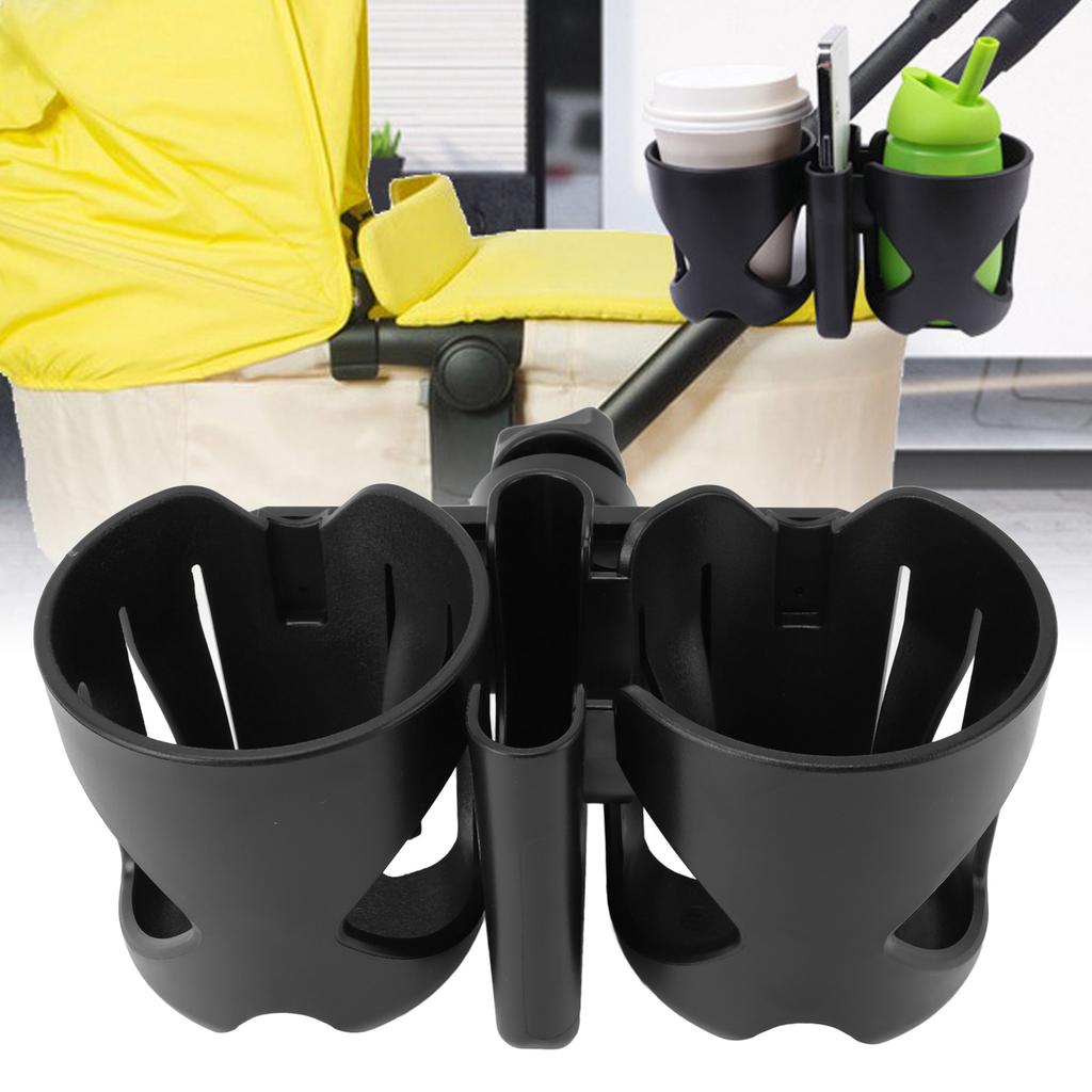 3 In 1 Stroller Cup Holder with Phone Holder 360 Degree Rotatable Universal Wheelchair Cup Holder Fo