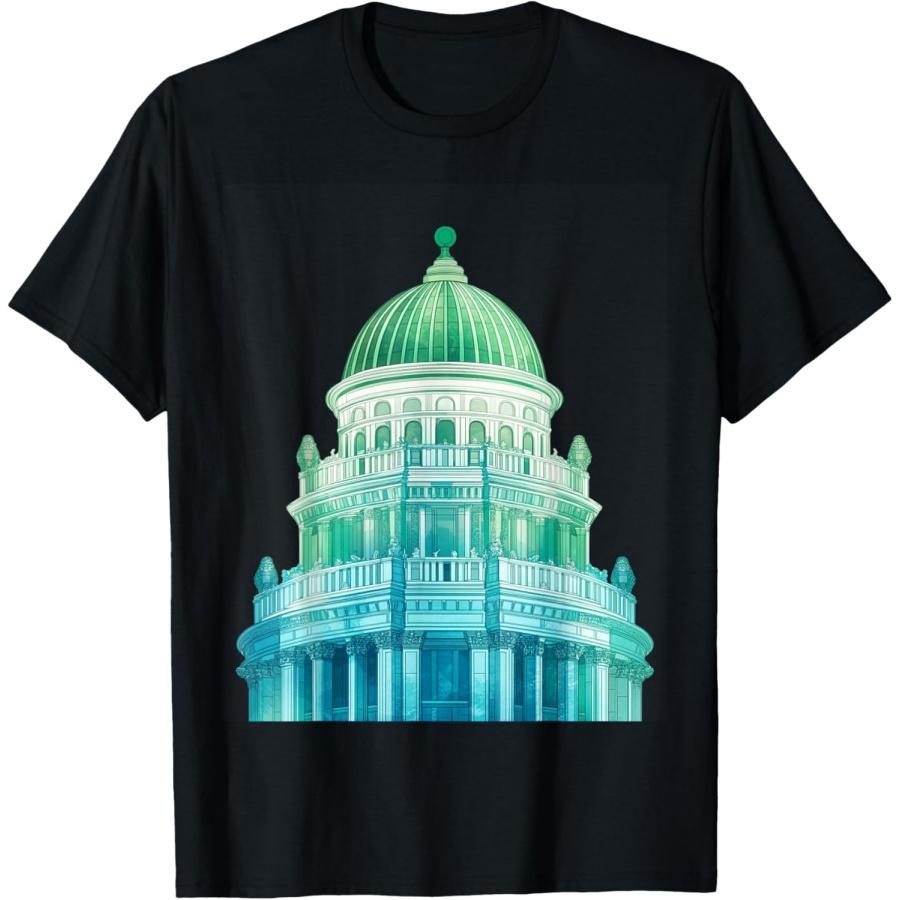 Architectural Dome Design Historical Architecture T-Shirt XXXXXL чёрный