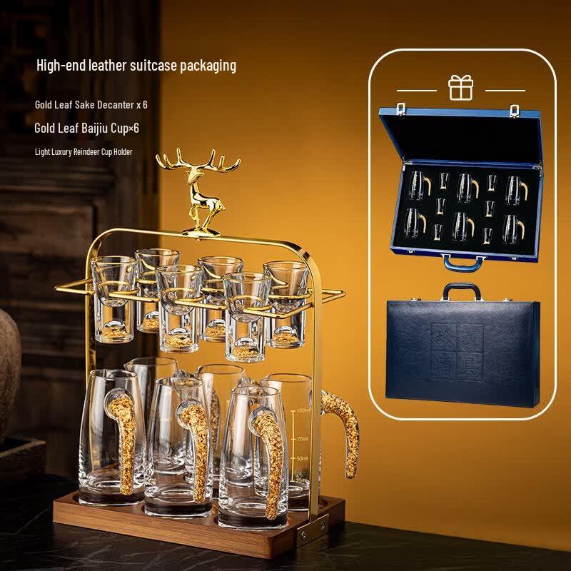 High-End Crystal Glass Chinese Baijiu Drinkware Set