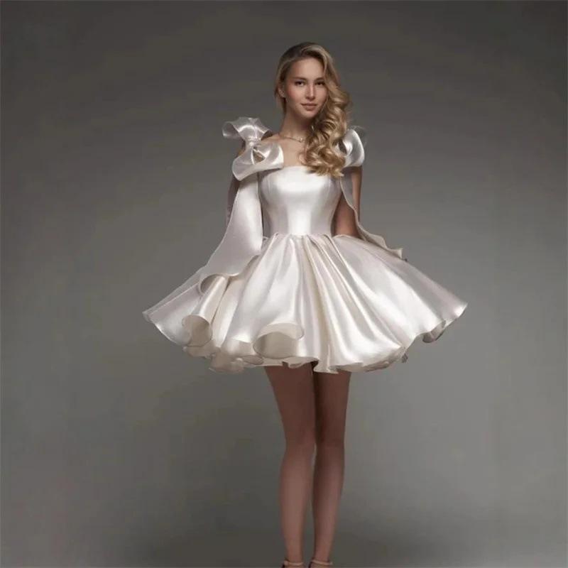 Kleines Kleid Kleid Schleifendesign Träger Geburtstagsparty Kurzes Temperament Abendkleid
