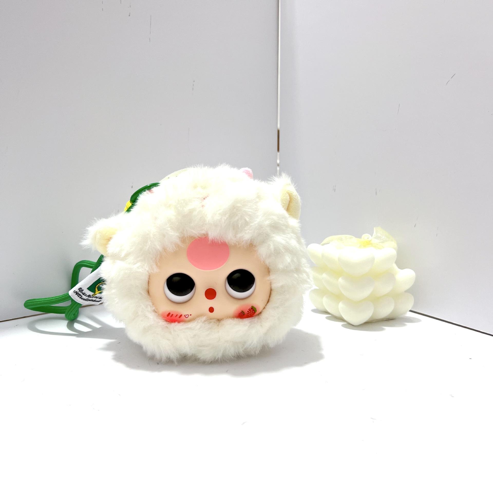 

Милая плюшевая панда, виниловая игрушка, мультяшный кулон для сумки, милый пушистый цыпленок, брелок, украшение, подарок на день рождения для девушки 13cm