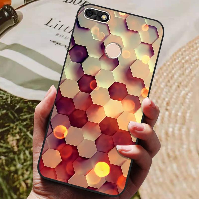 Per Huawei P Smart 5.65 pollici Custodia in TPU Morbido Silicone Lupo Carino Cover Posteriore Custodia per Telefono Per Huawei P Smart 2018 FIG-LX1 Custodia PSmart