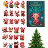 2D pink Salamander Advent Calendar 24 Acrylic 2D Salamander Figurine Pendant 24 Days Christmas Countdown Calendar Christmas Gift
