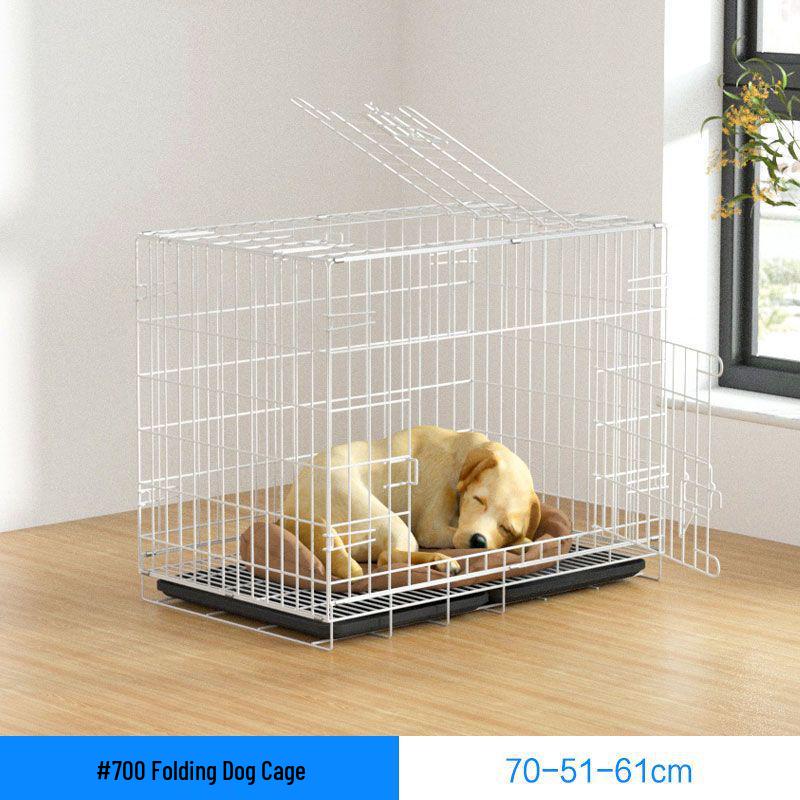 Reinforced Three-Layer Indoor Pet Cage with Toilet for Small Dogs