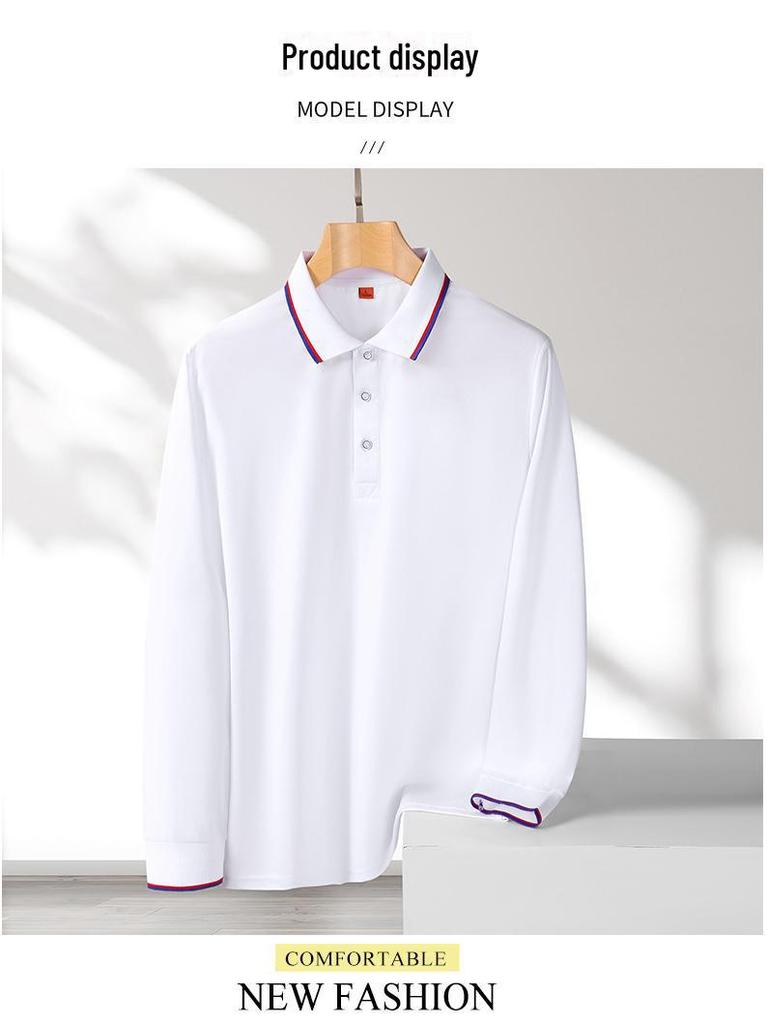 Polo Shirt with Custom Logo, Long-Sleeve, Autumn/Winter, Cultural Ad Shirt