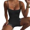 Nuovi Jumpsuit Estivi da Donna con Spalline Sottili Scollatura Profonda Sexy Bodycon Sportivi Fitness Jumpsuit Jumpsuit Stampati con Etichetta Fortunata Tute Corte