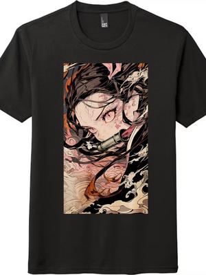 T-shirt grafica anime Demon Slayer Nezuko|T-shirt Kimetsu No Yaiba in stile giapponese