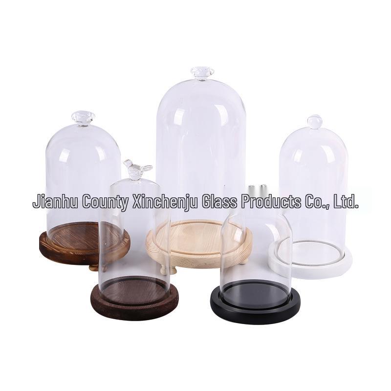 Heart-Shaped Glass Dome Display Cover for Miniatures