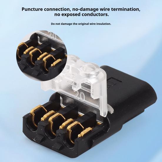 10/20/30/50Pcs Wire Plug-in Connector with Locking Buckle Low Voltage Wire Quick Connector Quick-Clip Fasteners Multi-Purpose Snap-On Blocks