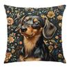 Corgi Dog Pillow Cover Floral Animal Print Cushion Case Cute Pet Lover Gift Living Room Sofa Decor