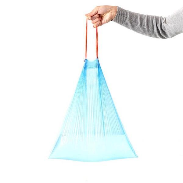 15 Pcs/Roll Thickened Drawstring Trash Bag Garbage Bags for Home Kitchen Office Bedroom
