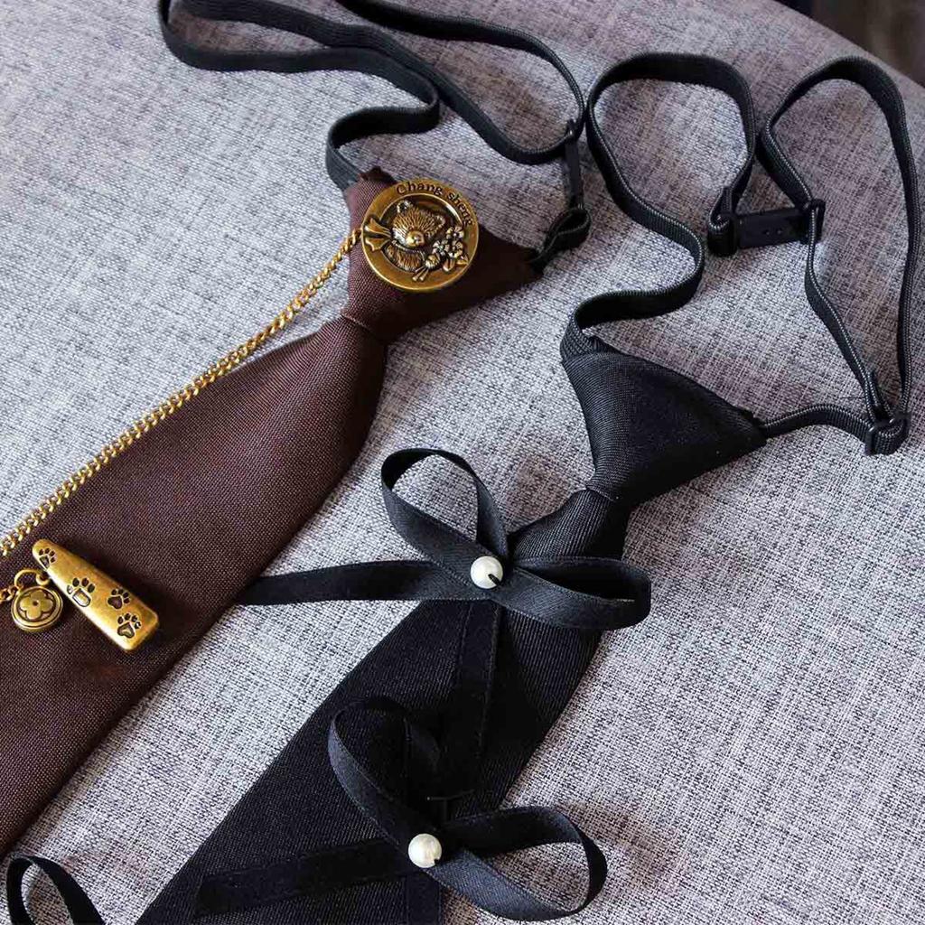 Stylish School Girl Necktie Kids Chain Pre-tied Tie Uniform Accessories Fashionable Girls' Necktie Preepy Look