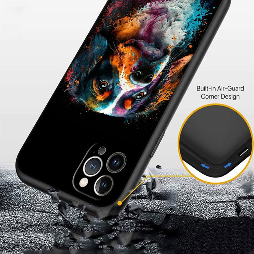 CJ16 Beagle Dog Soft Shell Phone Case for iPhone 16 15 14 13 12 Pro Max Plus Mini