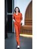 Tuta casual alla moda da donna per la primavera/autunno 2025: Completo due pezzi: felpa e pantaloni a gamba larga per mamme